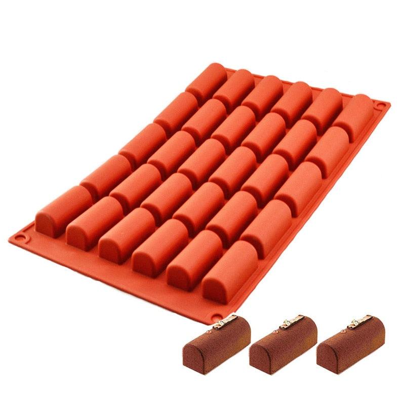 30 Holes Silicone Cake Mold Chocolate Cake Baking Decorating Tools Desserts Cakes Mould Candy Bakeware Molds Mini Cake Pan Candy Molds Break-Apart Silicone Chocolate Mold