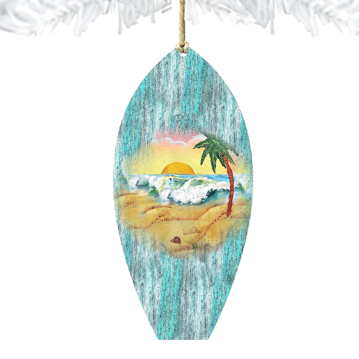 Surfboard Wooden Ornaments by G. DeBrekht - Coastal Holiday Decor - 8198522