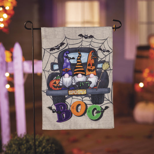 Spooky Truck Garden Burlap Flag