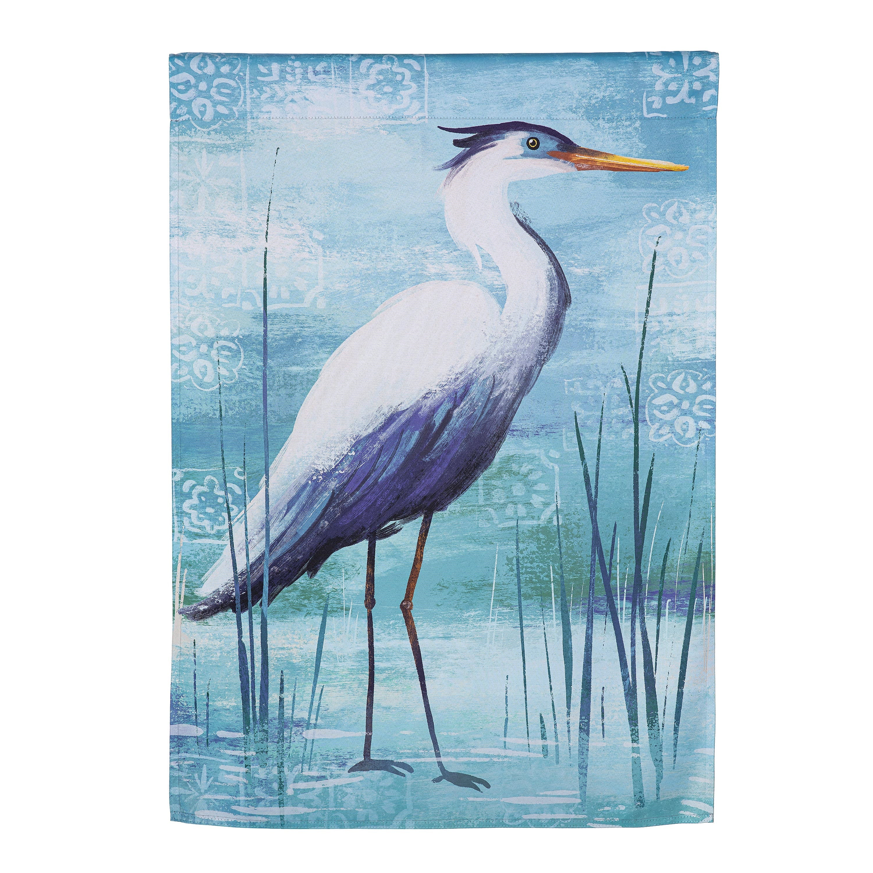 Blue Heron Reversible Suede House Flags