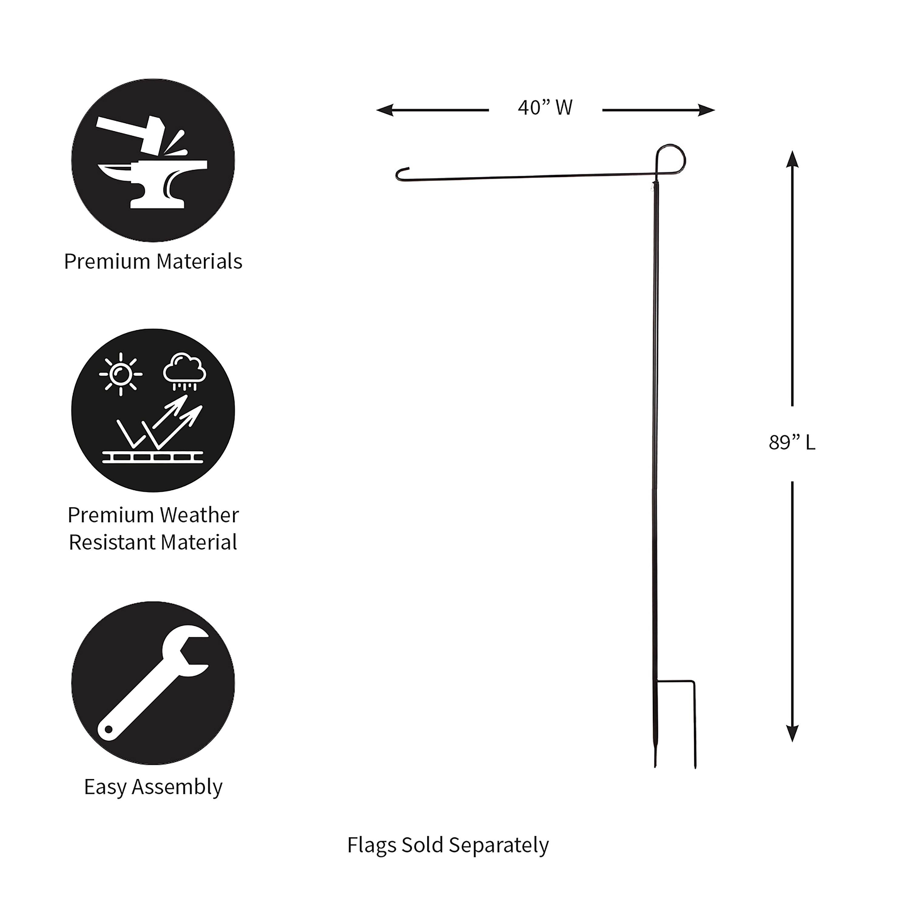 Iron House Flag Stand
