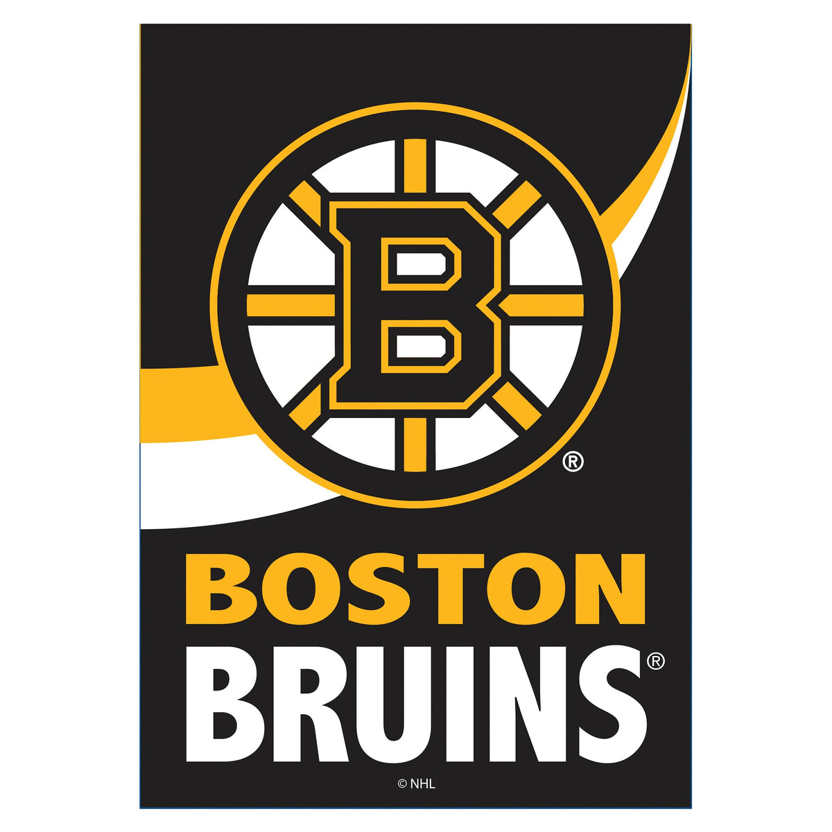 Boston Bruins Burlap Flag GDN Size