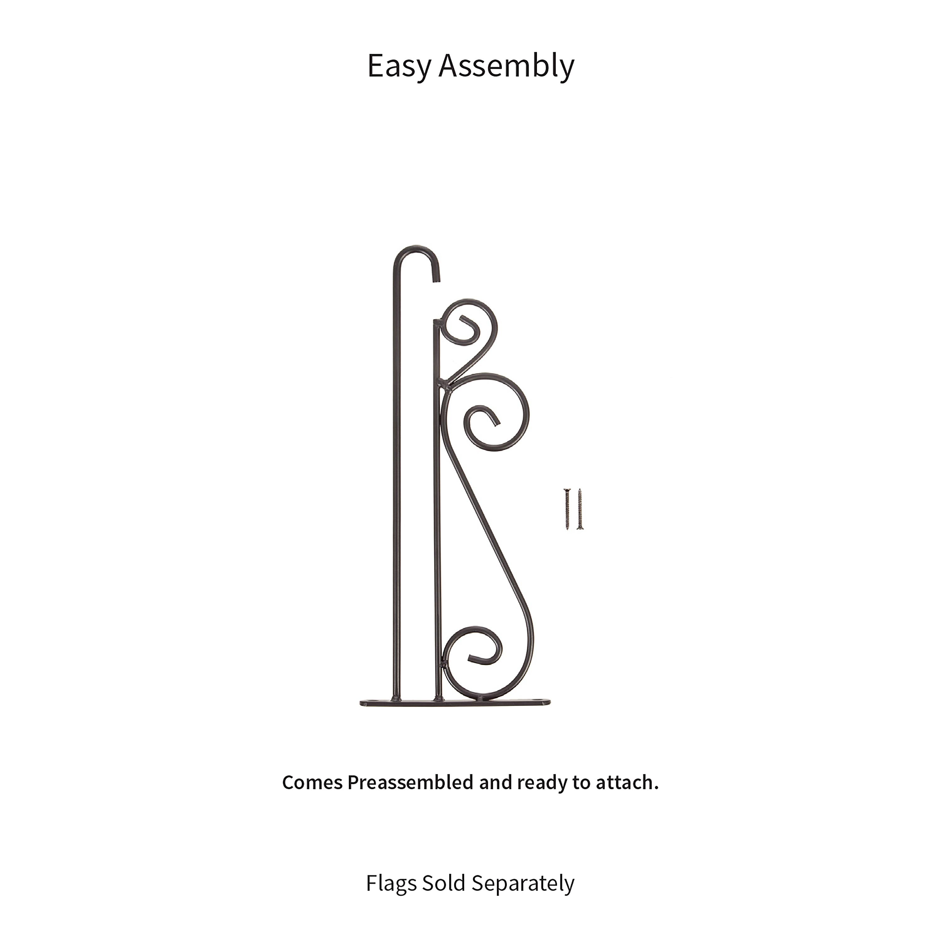 Swirl Wall-Mount Garden Flag Hanger