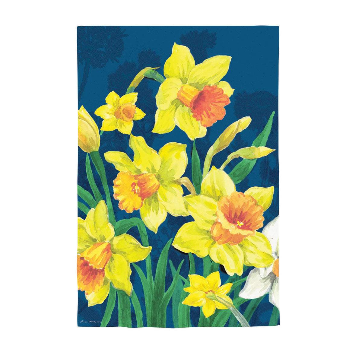 Daffodils Garden Suede Garden Flag