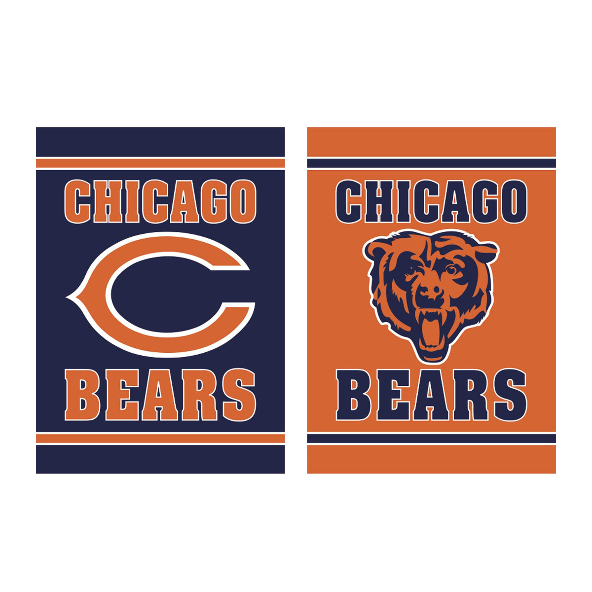 Embossed Suede Flag, House Size, Chicago Bears