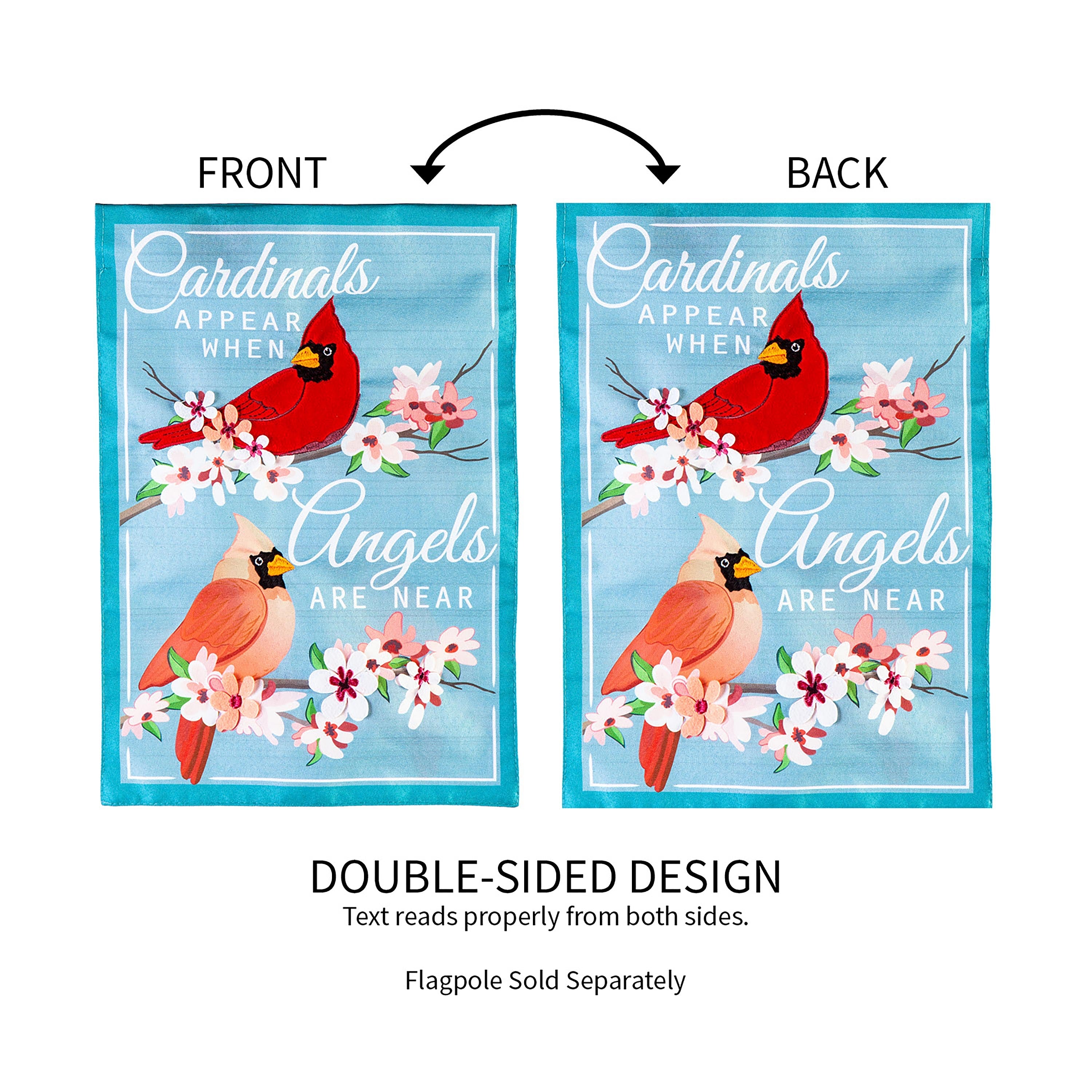 Angels are Near Garden Linen Flag