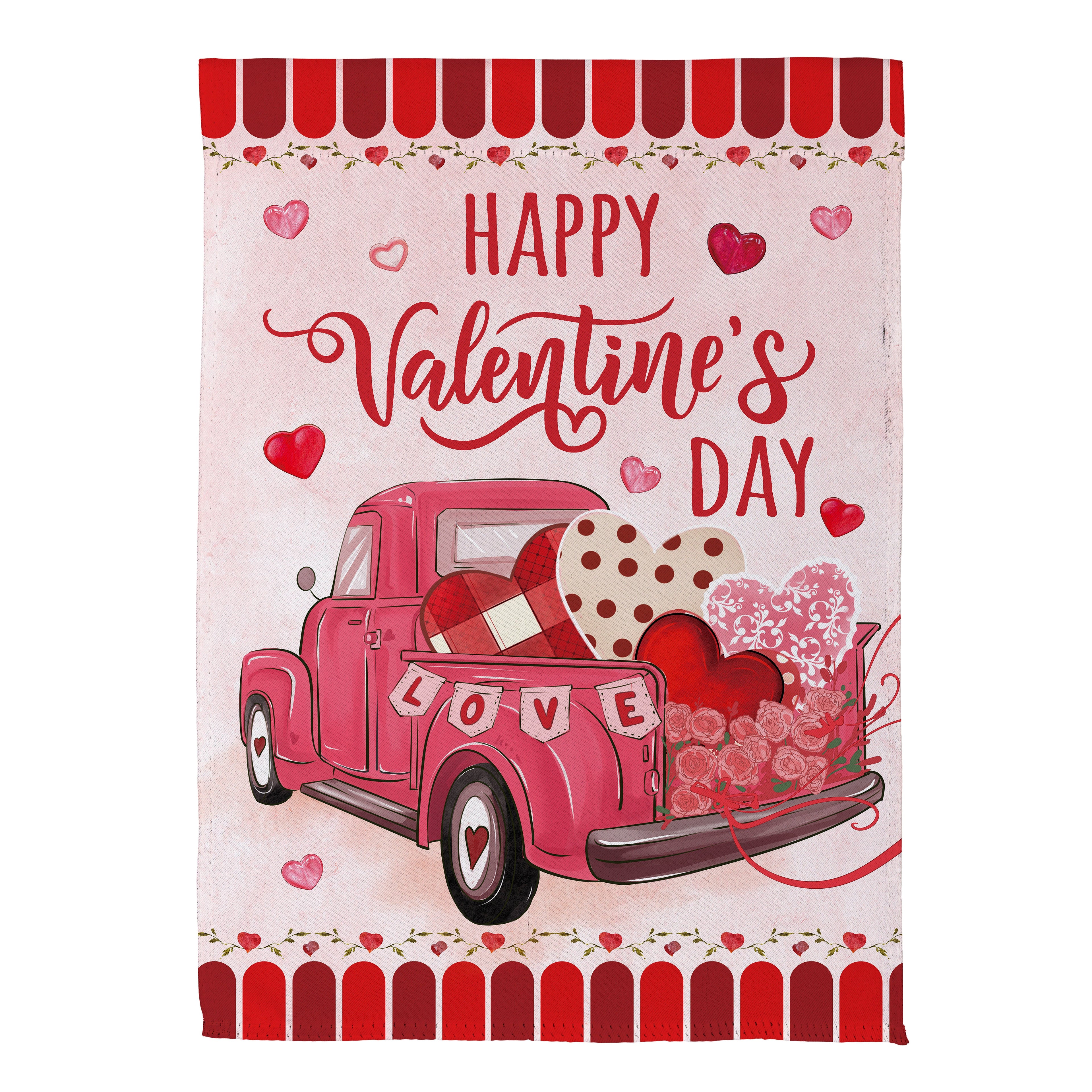 Truck Full Of Love Suede House Flag