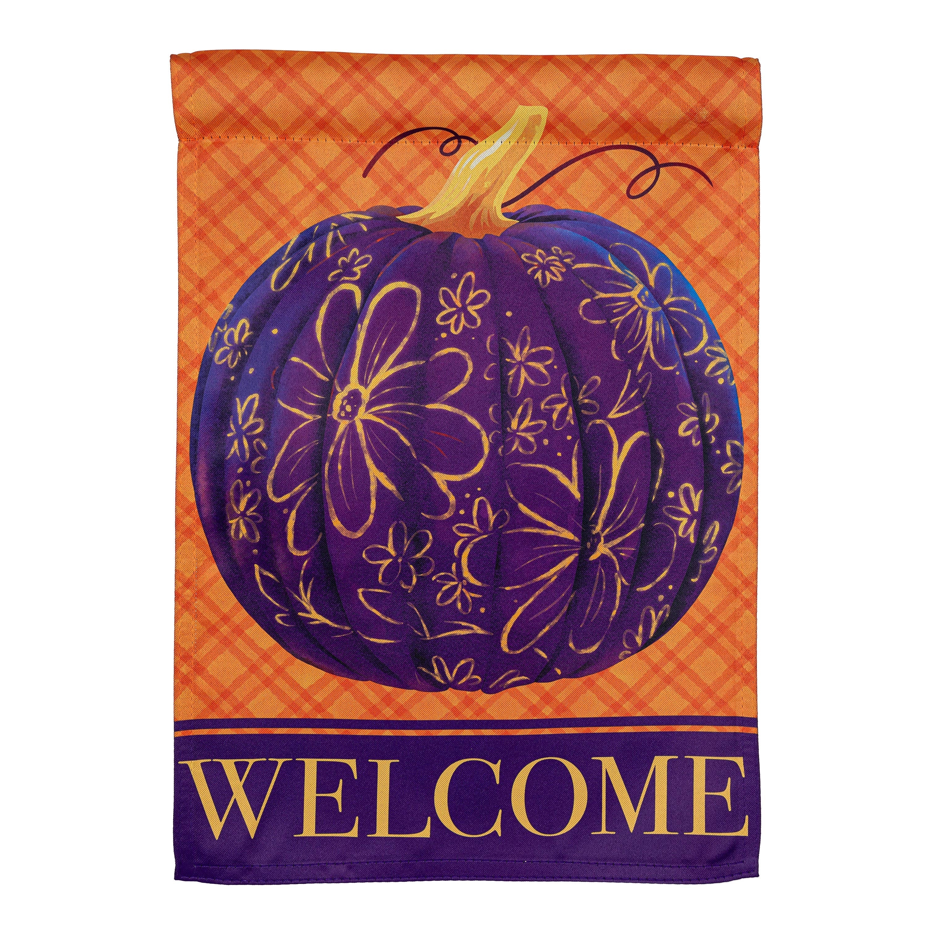 Damascus Pumpkin Suede House Flag