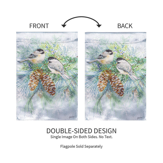 Winter Frost Lustre Garden Flag