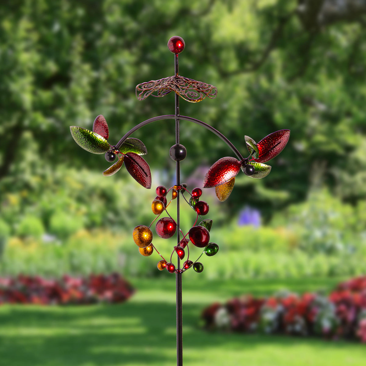 Metal Wind Spinner, Multi Spin, 83"H