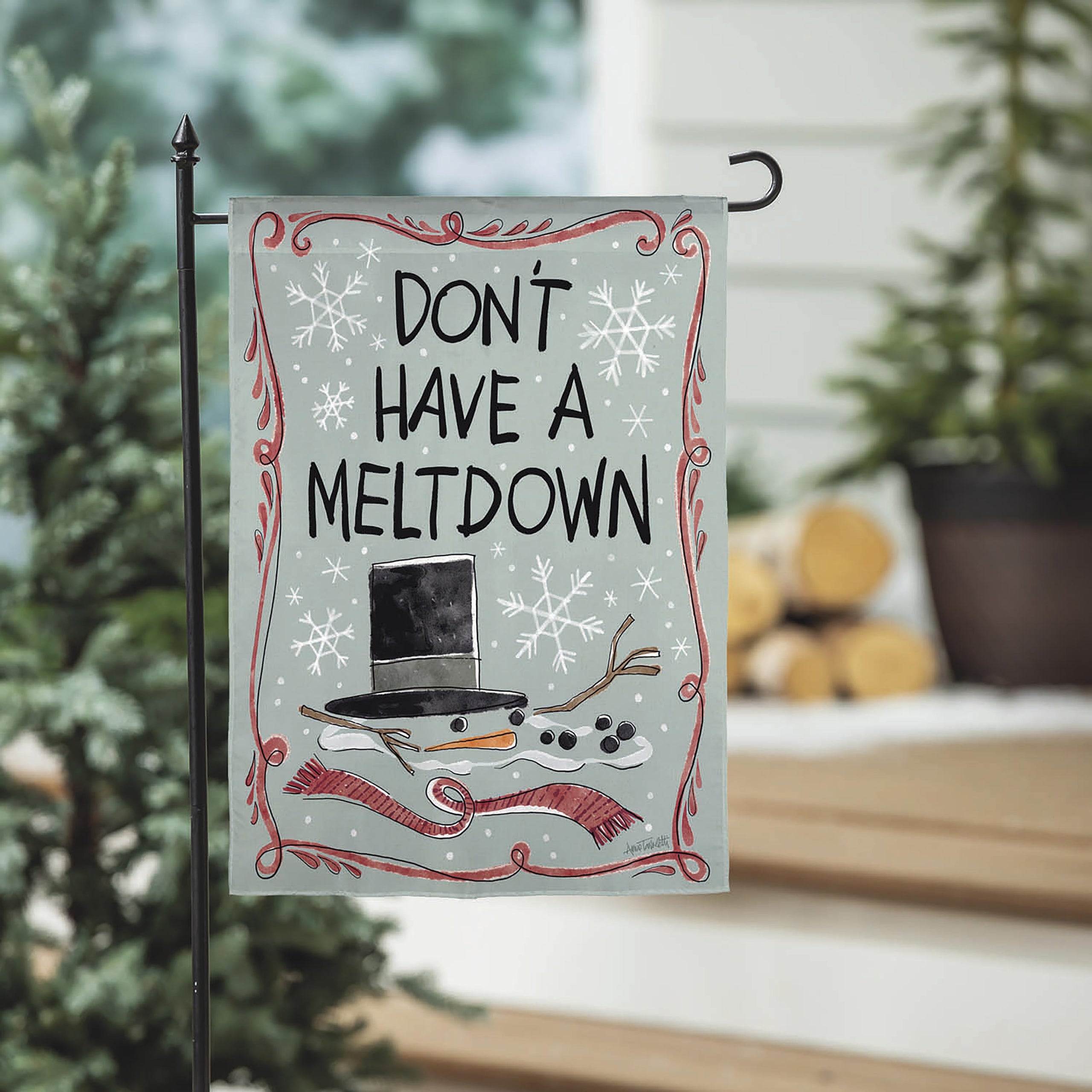 Holiday Fun Reversible Suede Garden Flag