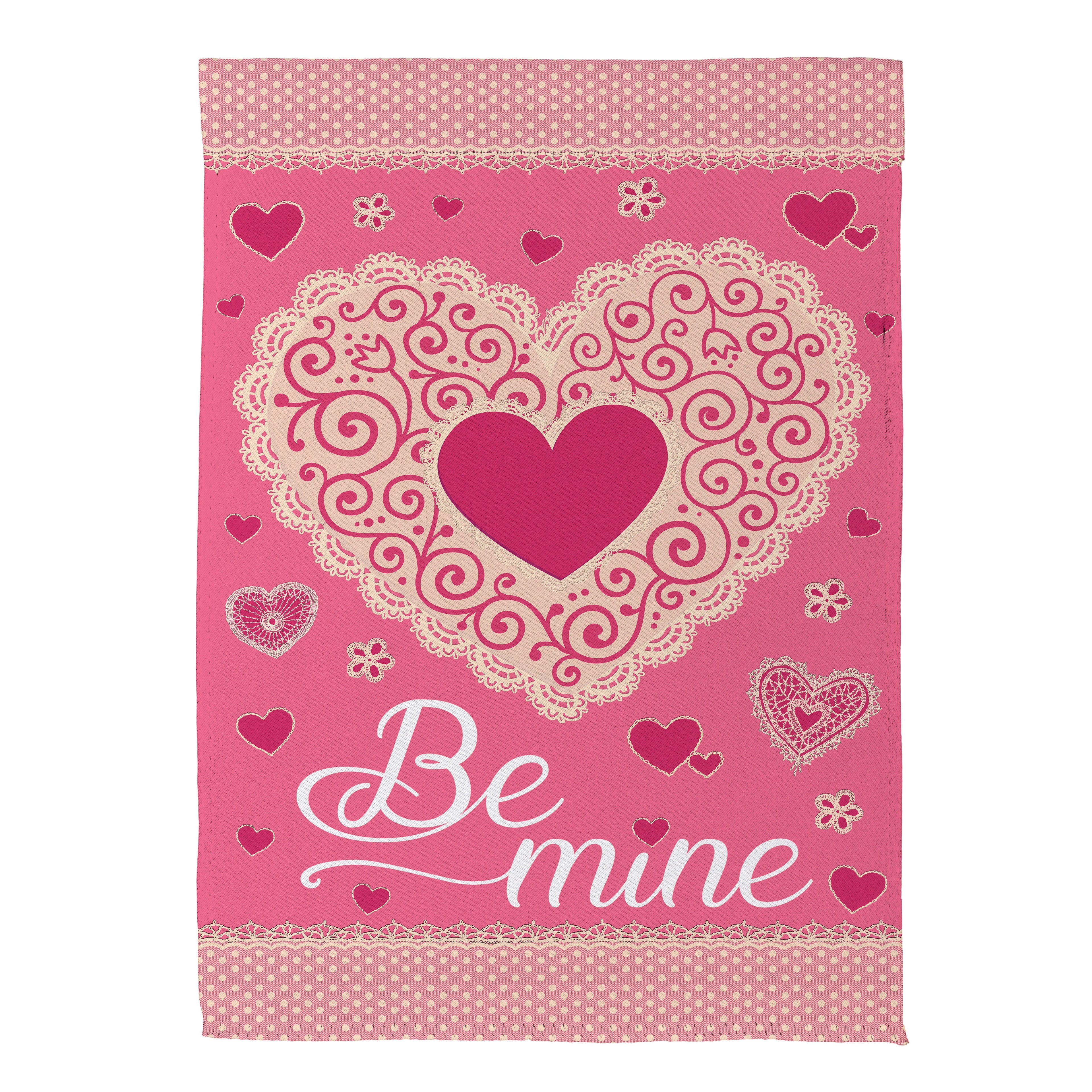 Laced Heart Be Mine Suede House Flag
