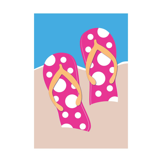 Flip Flop Basic Applique Garden Flag