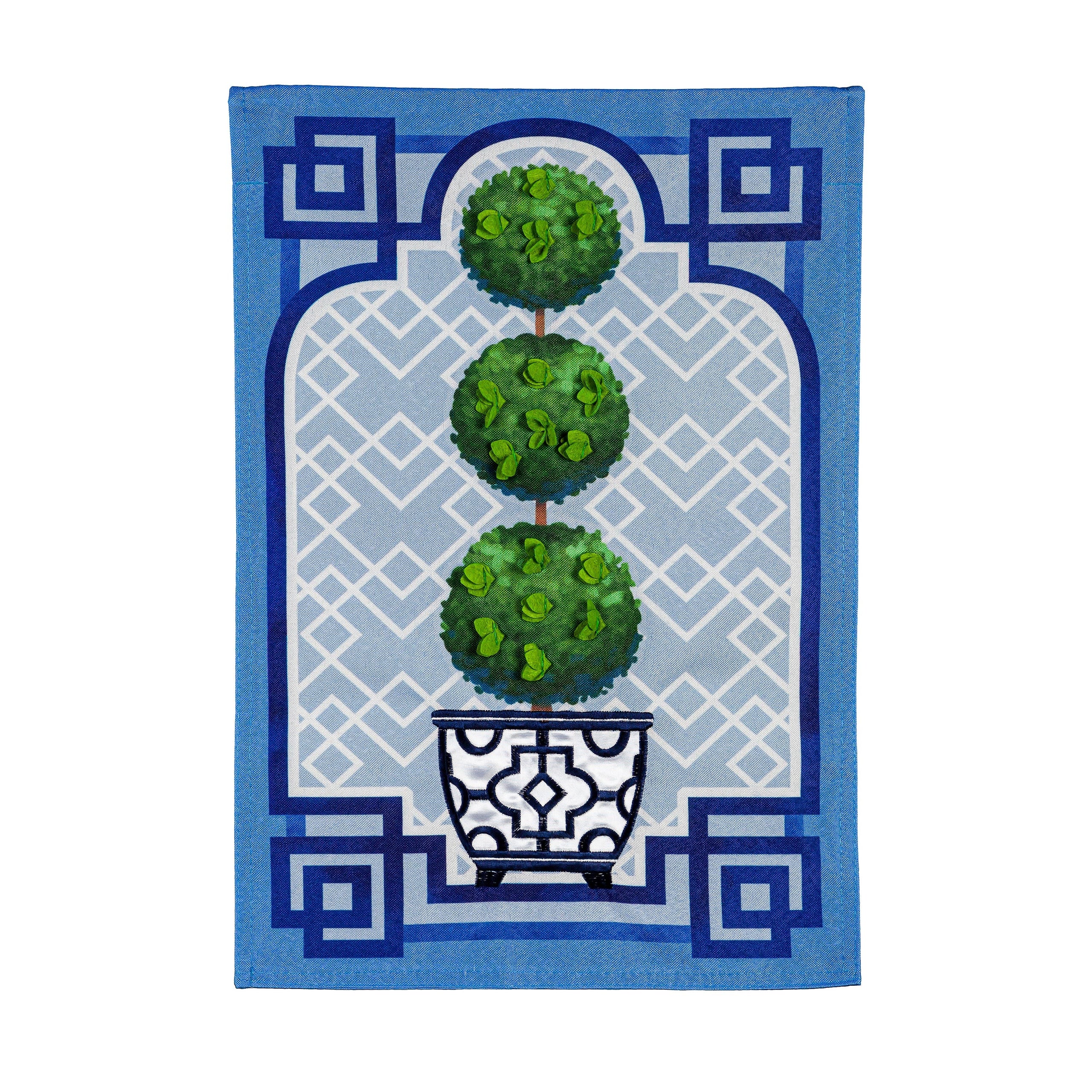 Garden Topiary Garden Linen Flag