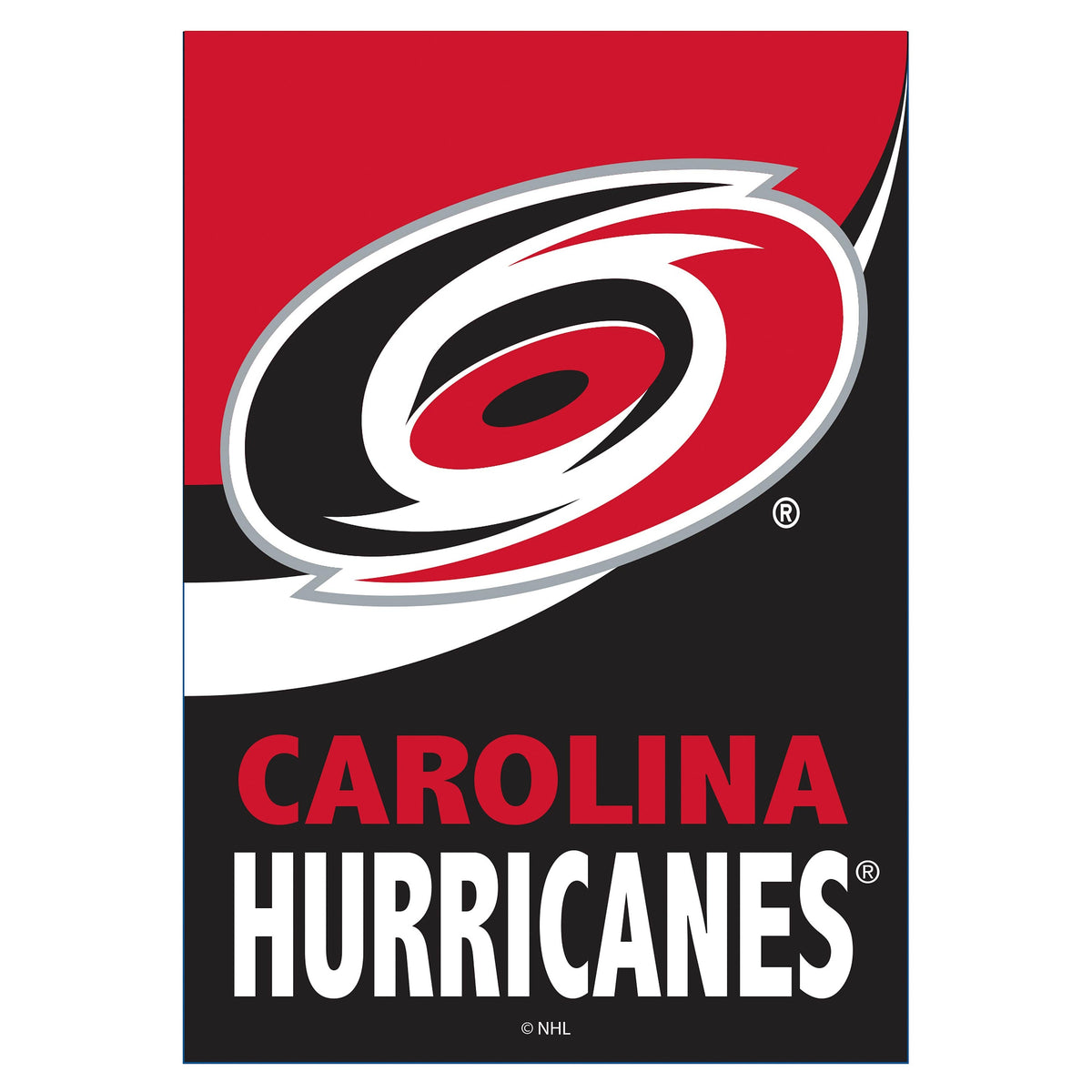 Carolina Hurricanes Burlap Flag House Size