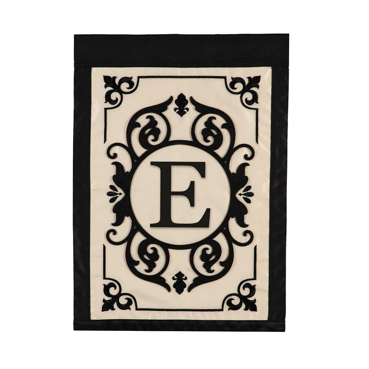 Cambridge Monogram Garden Applique Flag, Letter E