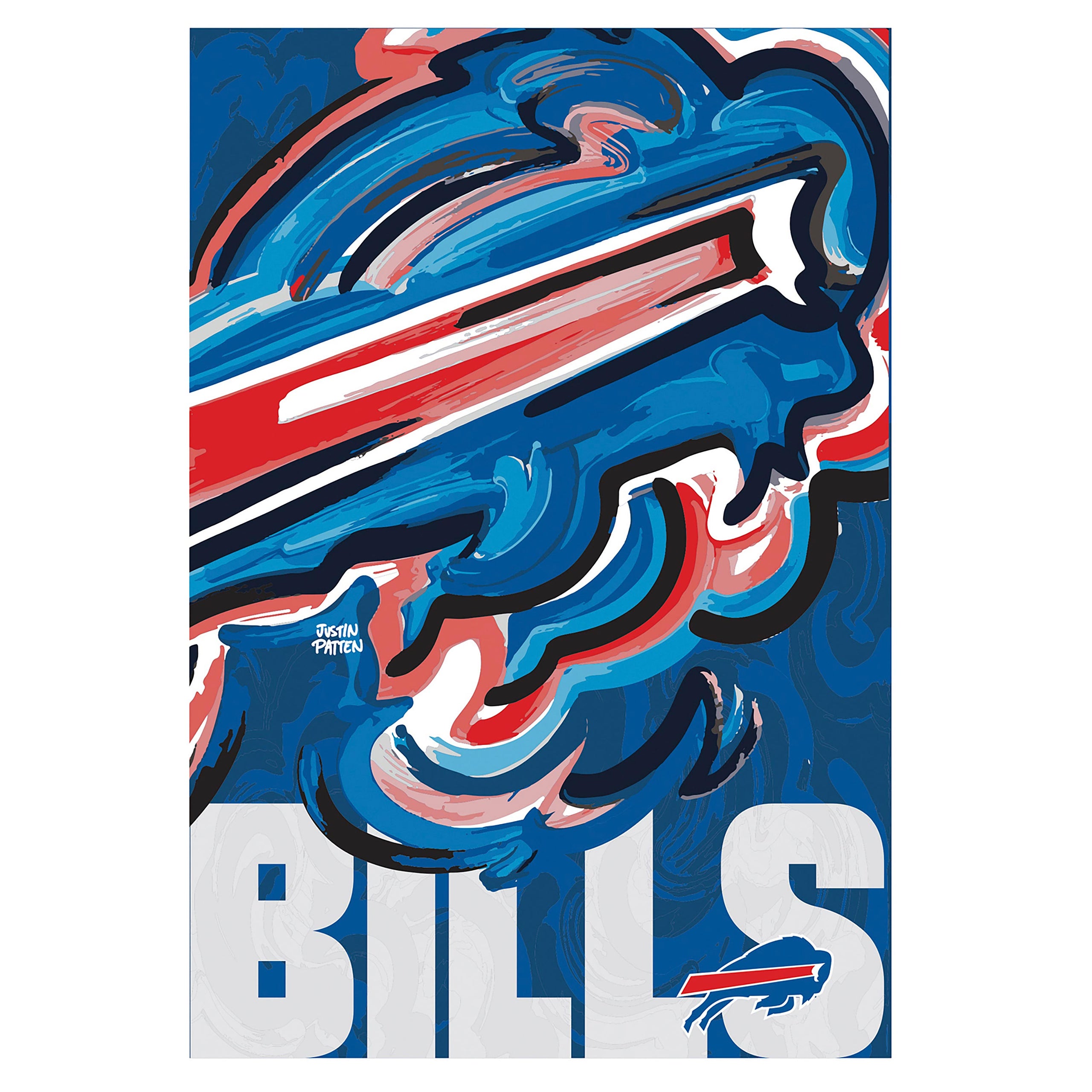 Buffalo Bills, Suede REG, Justin Patten Logo