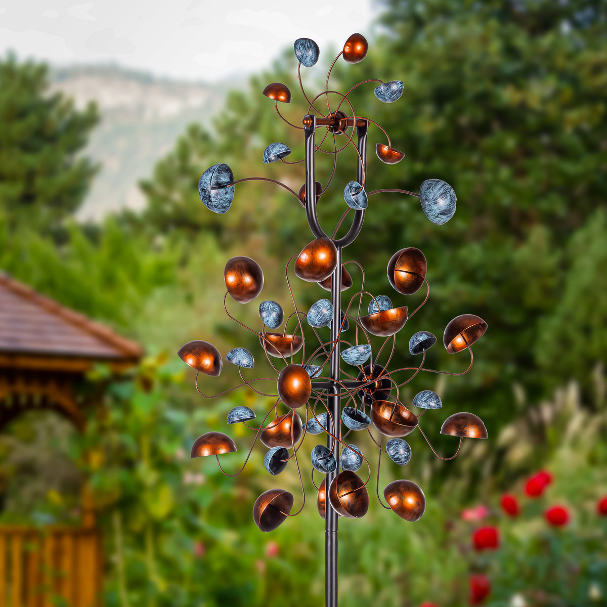 Petal Sphere Wind Spinner 86"H