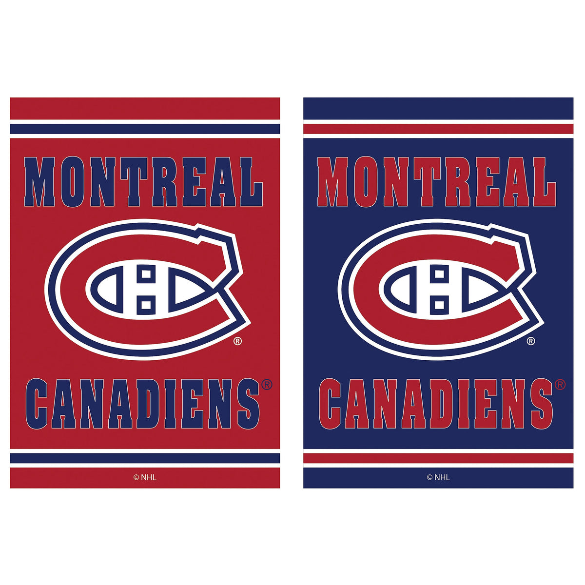 Embossed Suede Flag, House Size, Montreal Canadiens