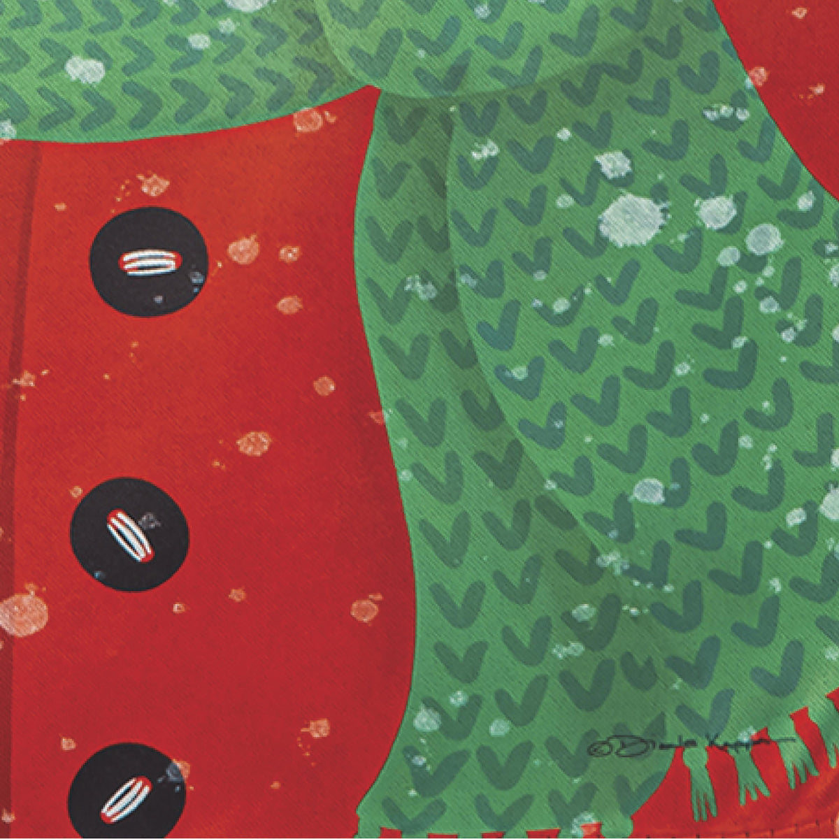 Happy Snowman Suede Garden Flag