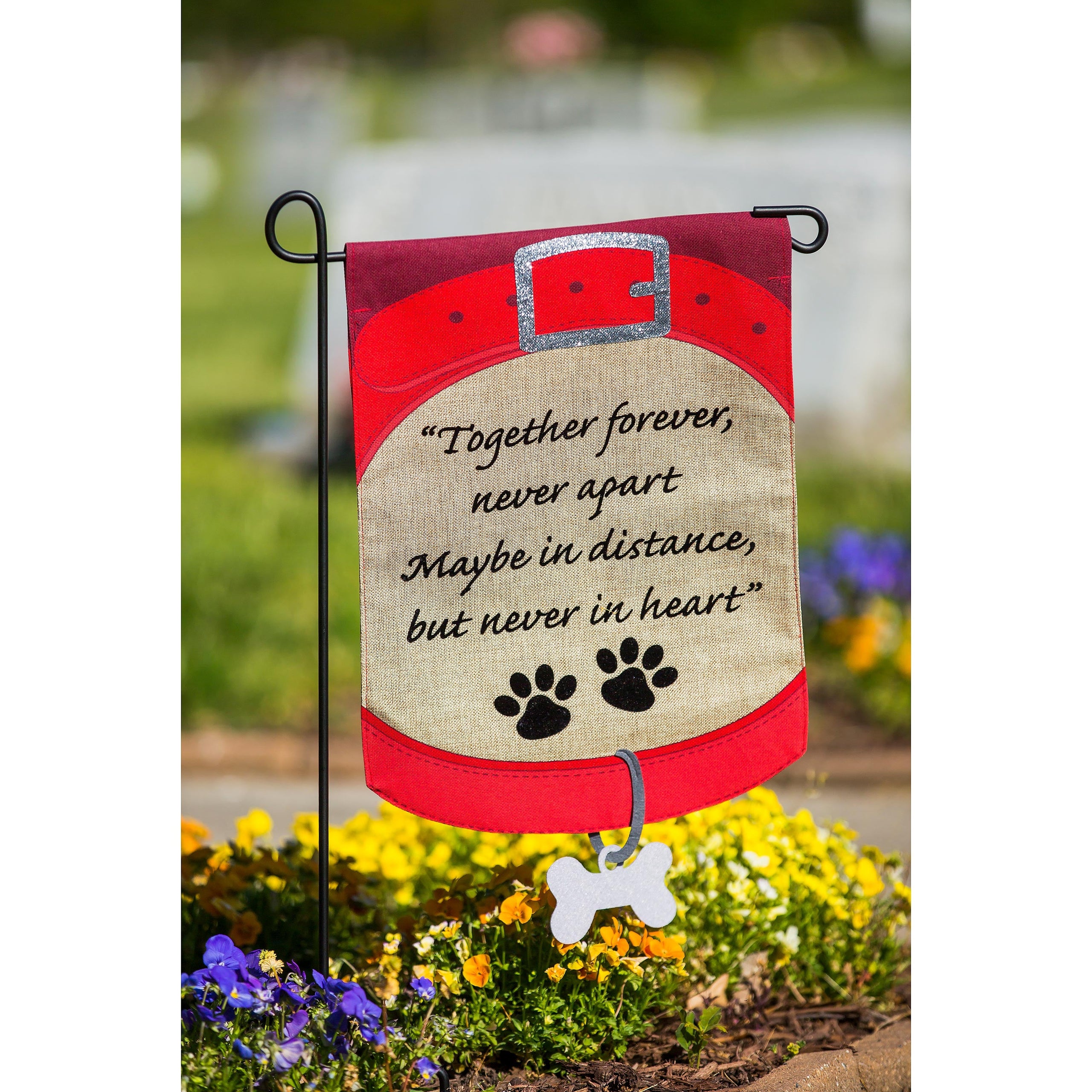 Pet Memorial Garden Burlap Flag