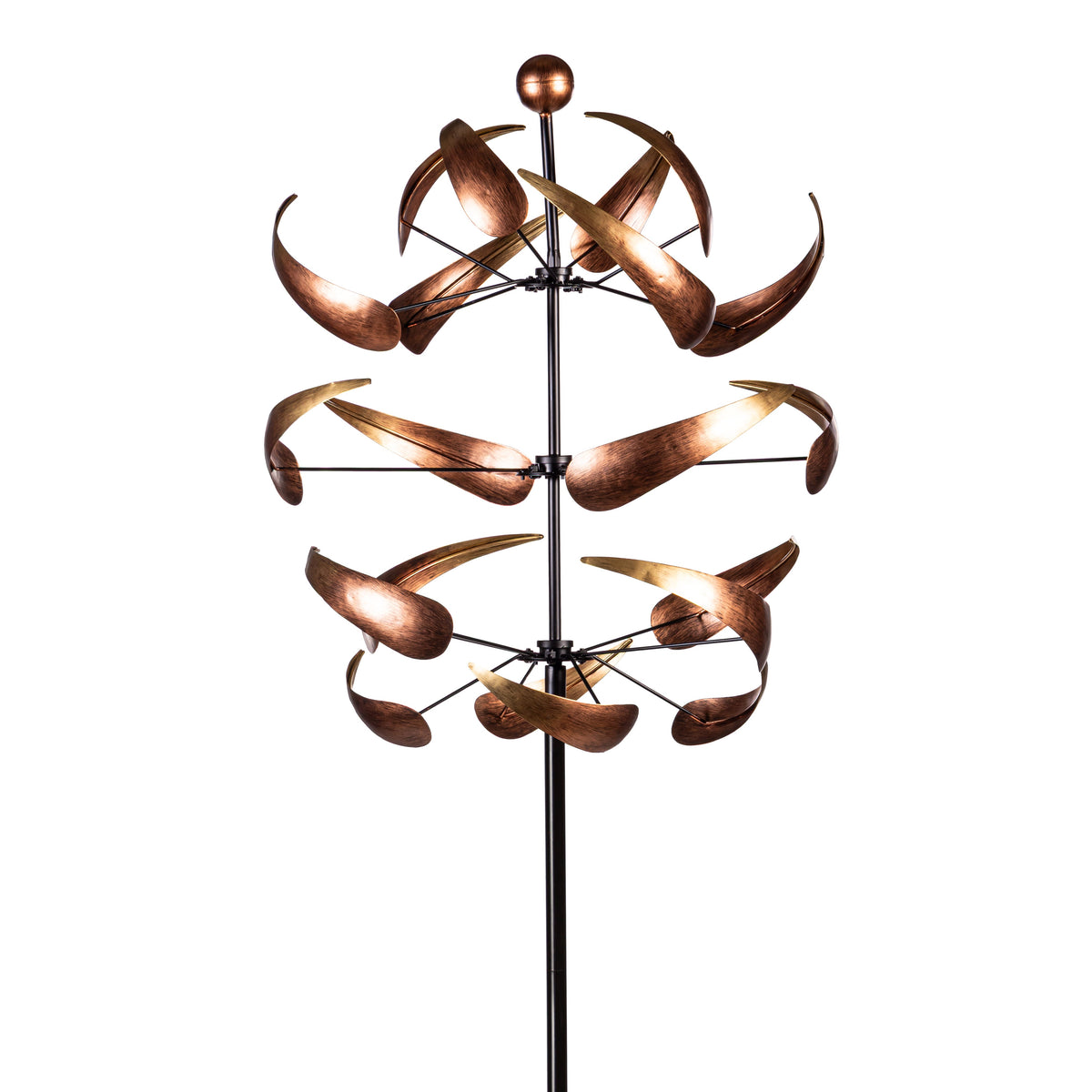 Ombre Copper Swirl Wind Spinner 83"H