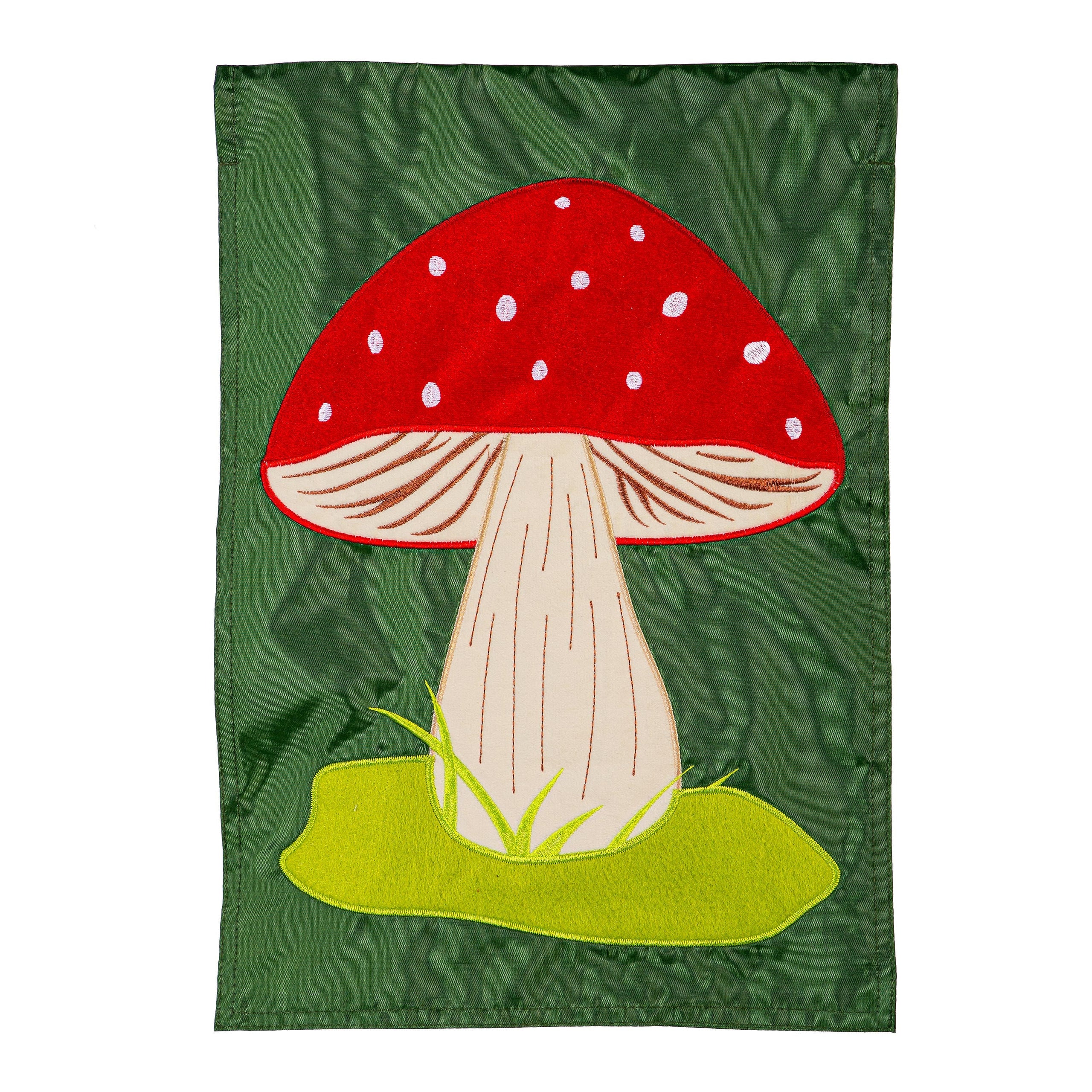 Mushroom Basic Applique Garden Flag