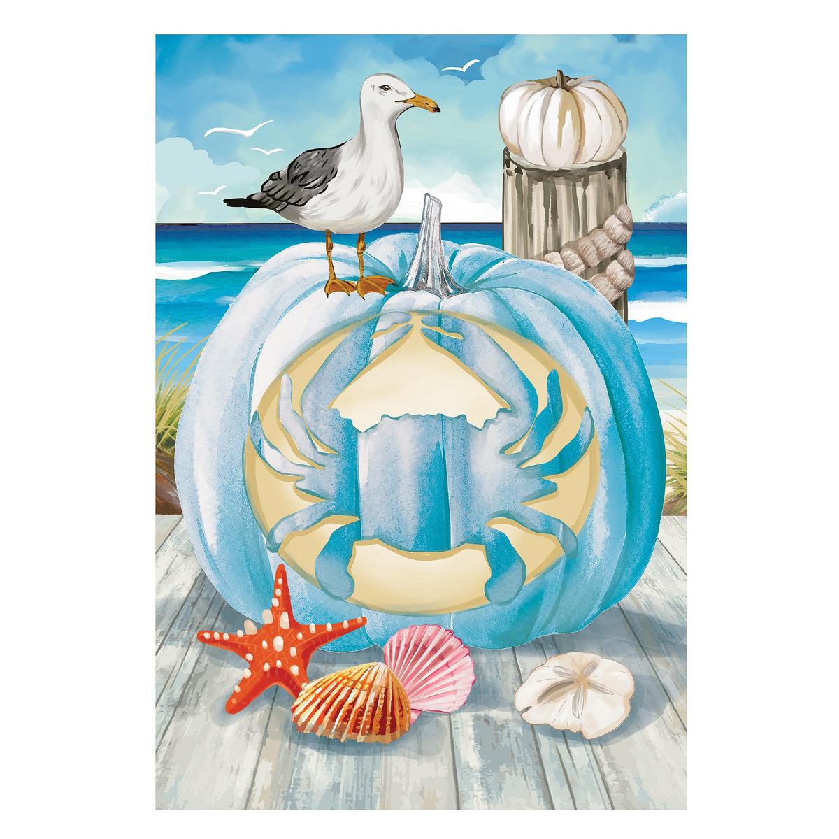 Crab O' Lantern Suede House Flag