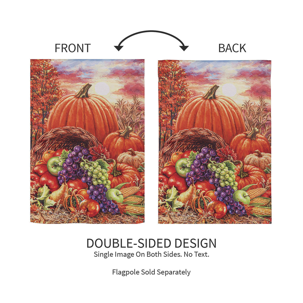 Plentiful Harvest Suede Garden Flag