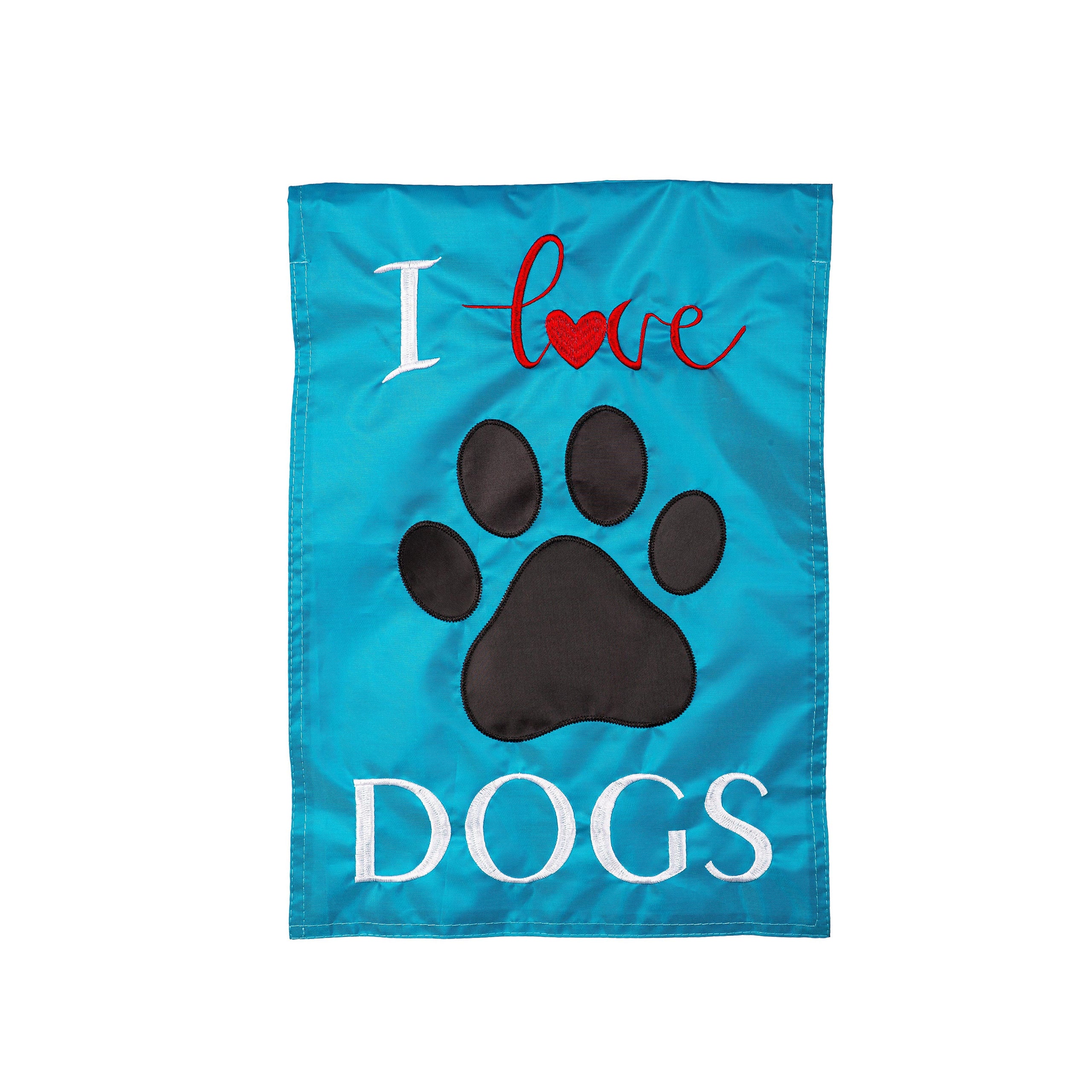 I love Dogs Basic Applique Garden Flag