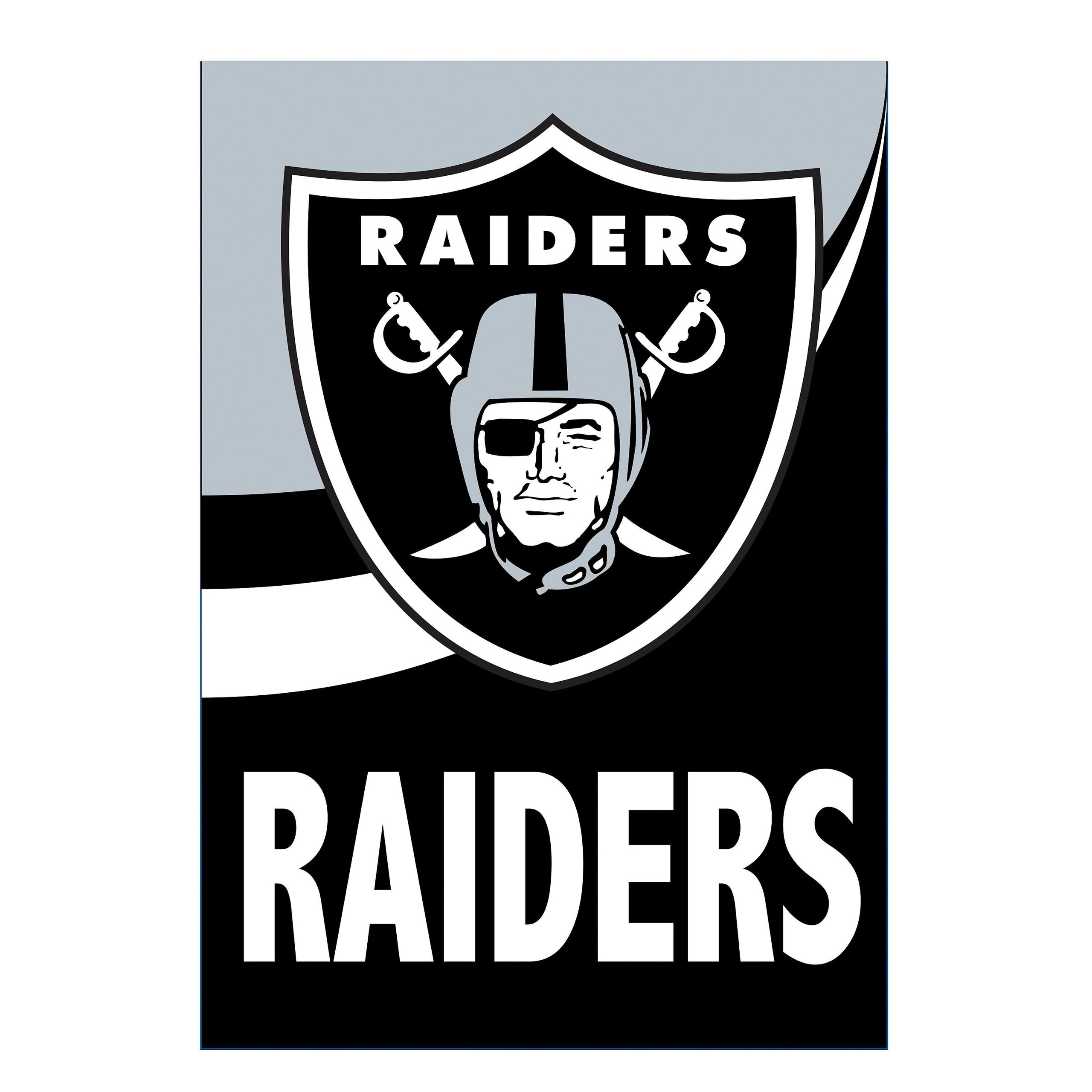 Las Vegas Raiders Burlap Flag House Size