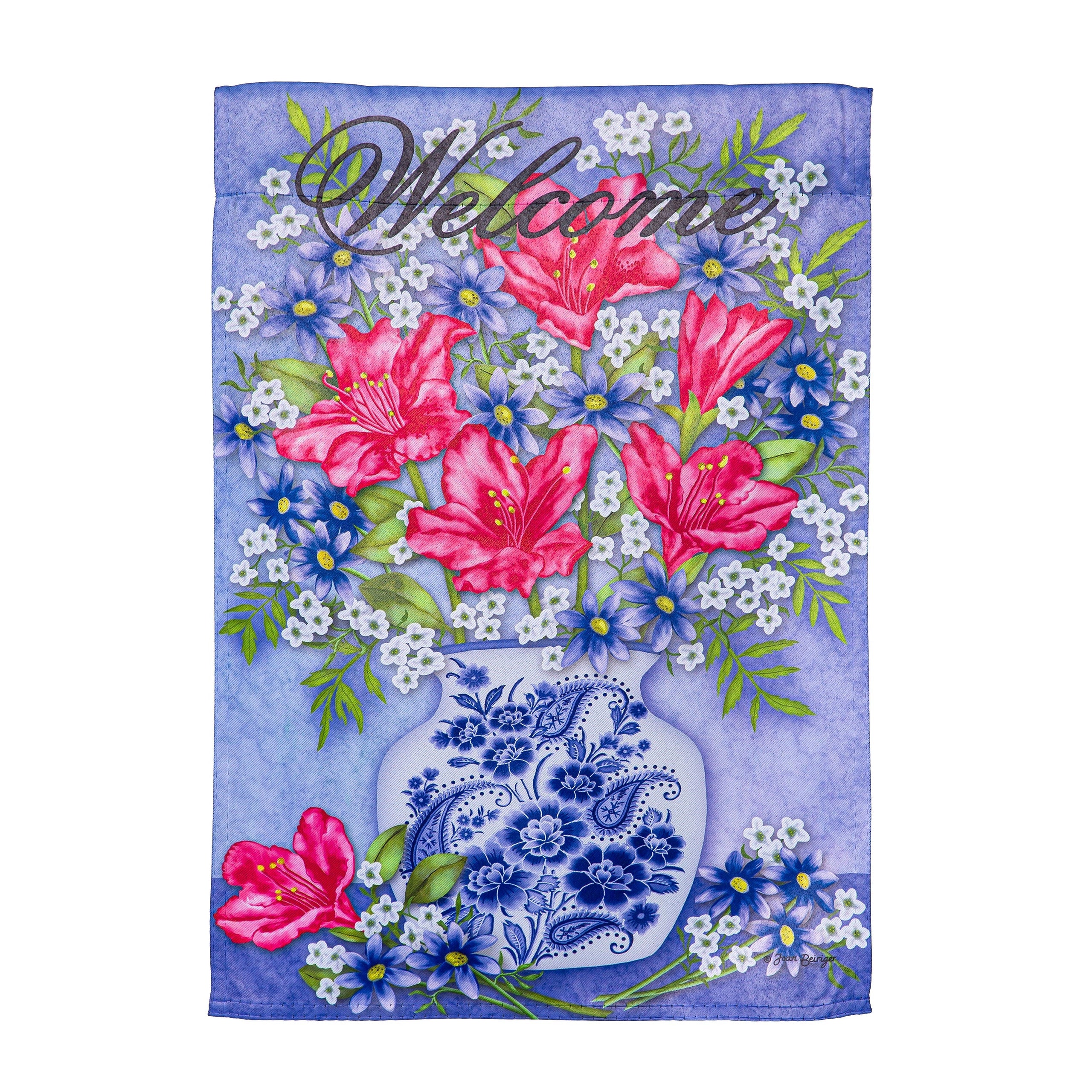 Early Azaleas Suede Garden Flag