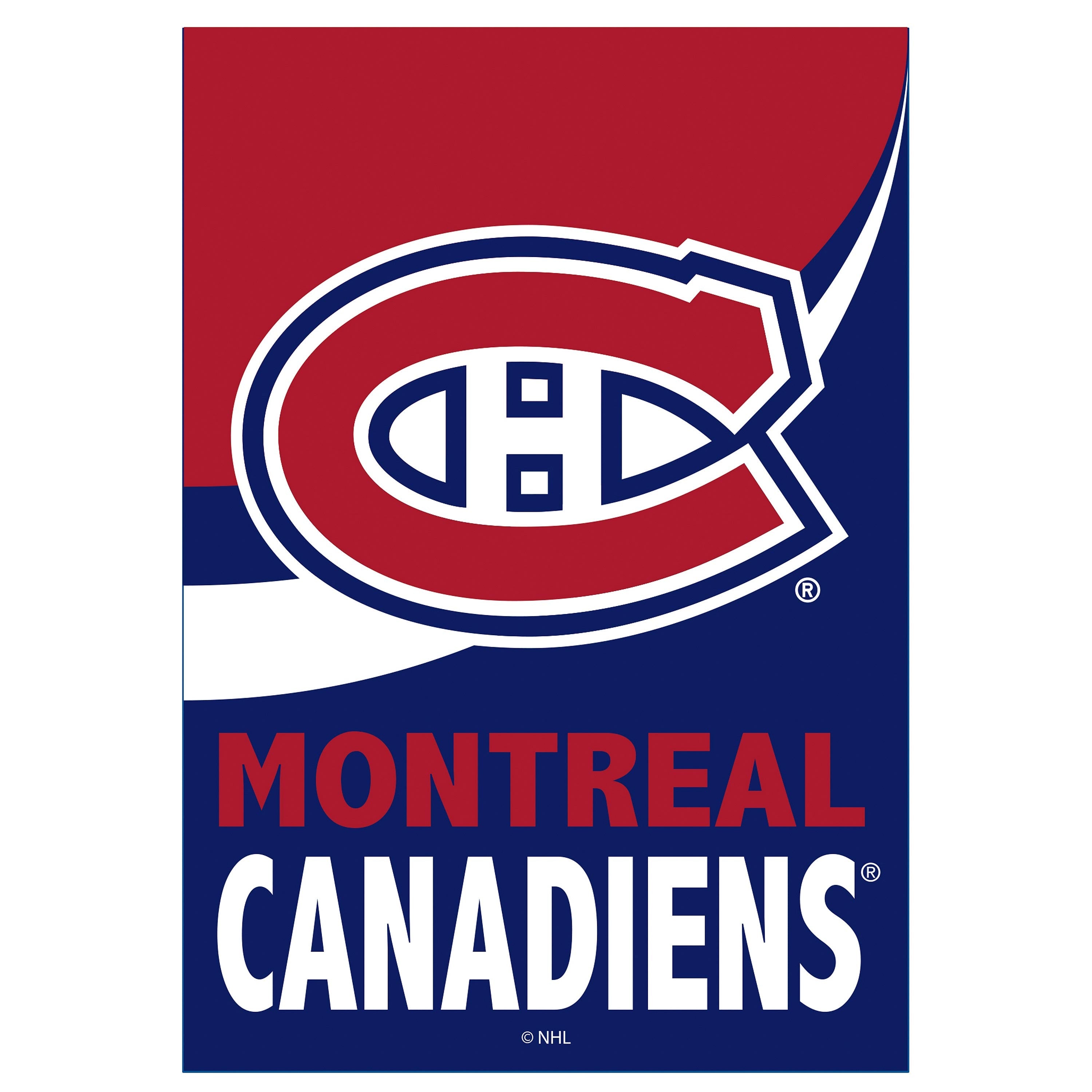Montreal Canadiens Burlap Flag House Size