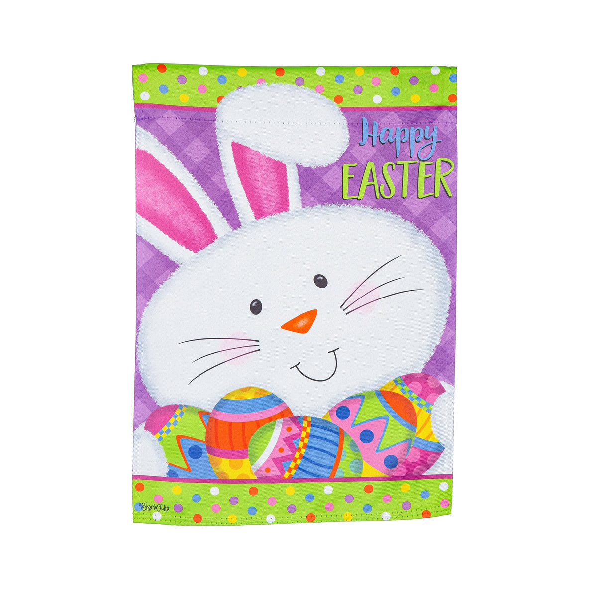 Easter Bunny Suede Garden Flag
