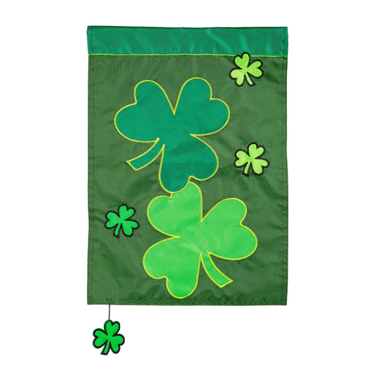 Shamrock's Basic Applique Garden Flag