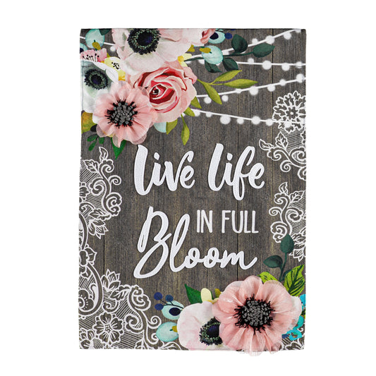 Farmhouse Bloom Garden Linen Flag