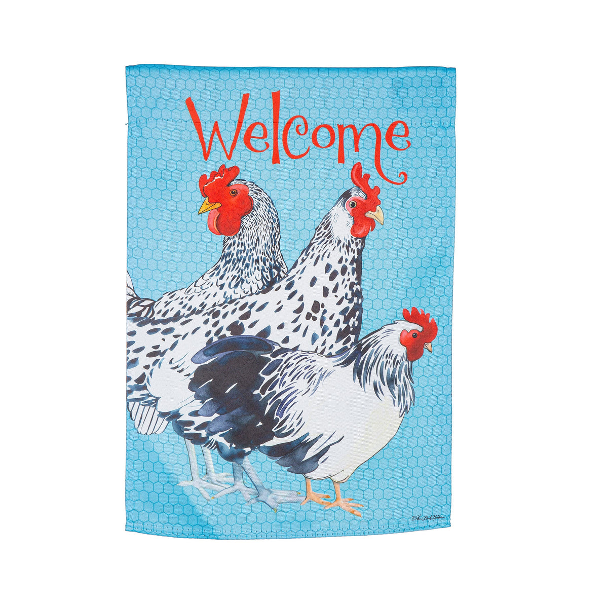 Chickens Suede Garden Flag