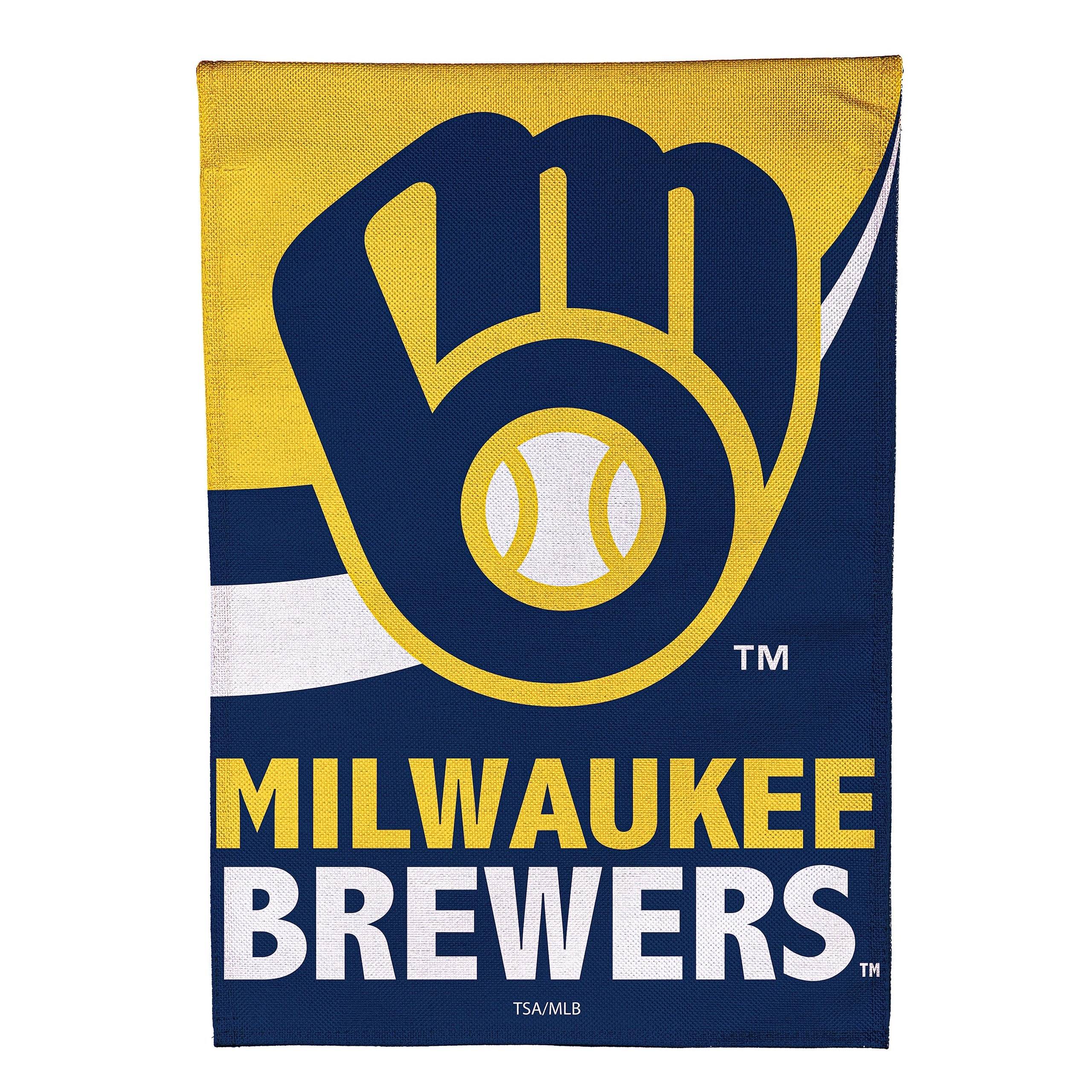 Milwaukee Brewers Burlap House Flag