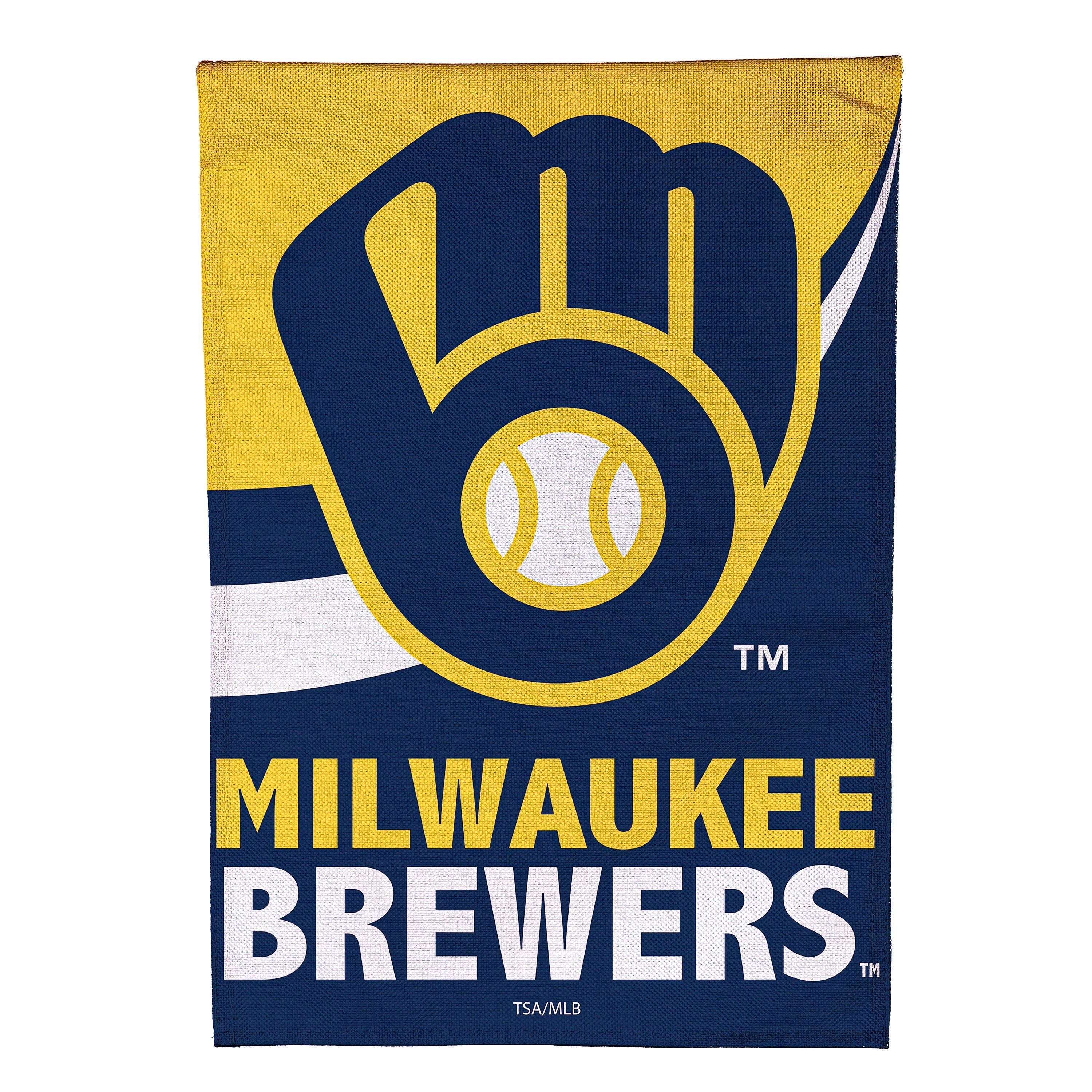 Milwaukee Brewers Burlap House Flag