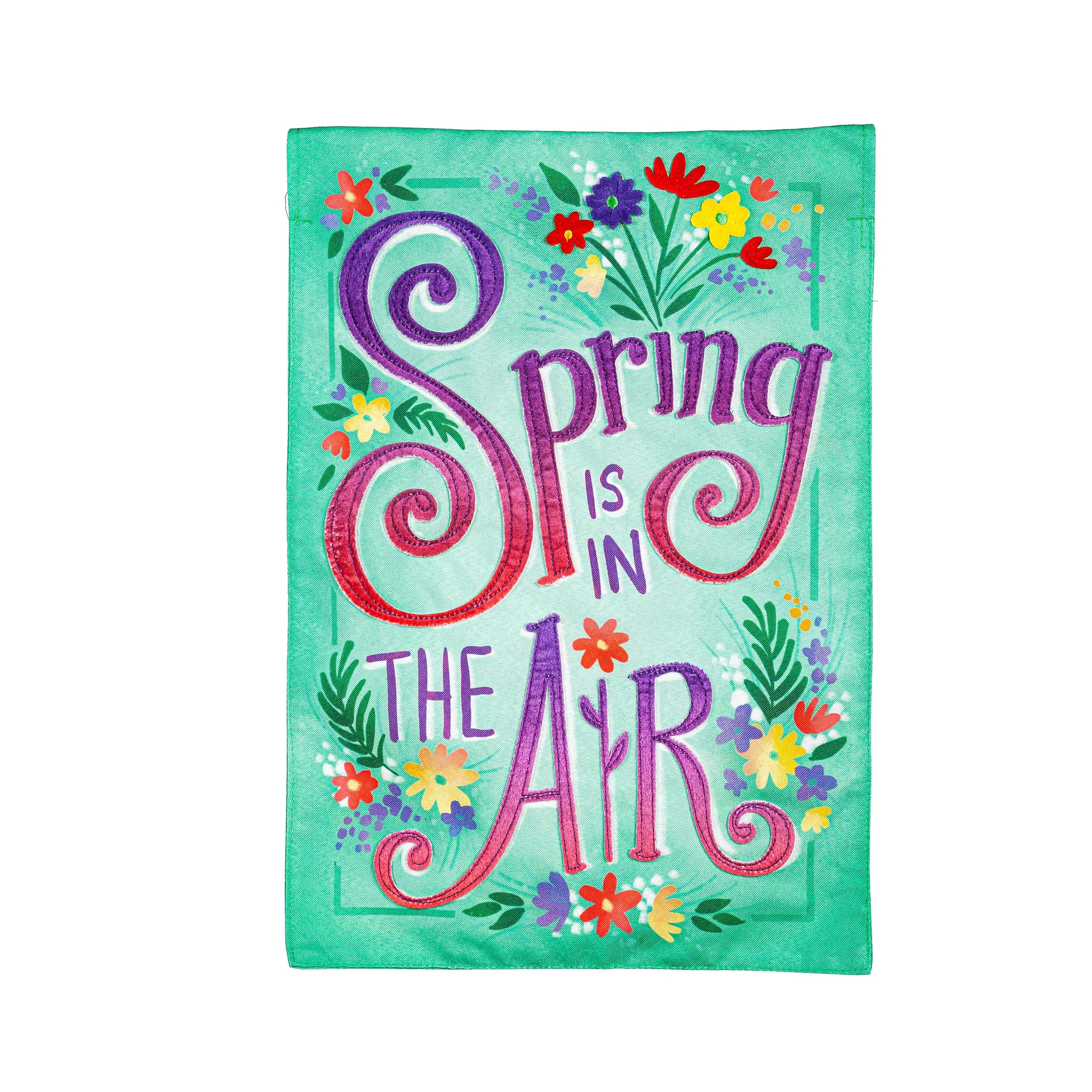 Spring is in the Air Linen Garden Flag