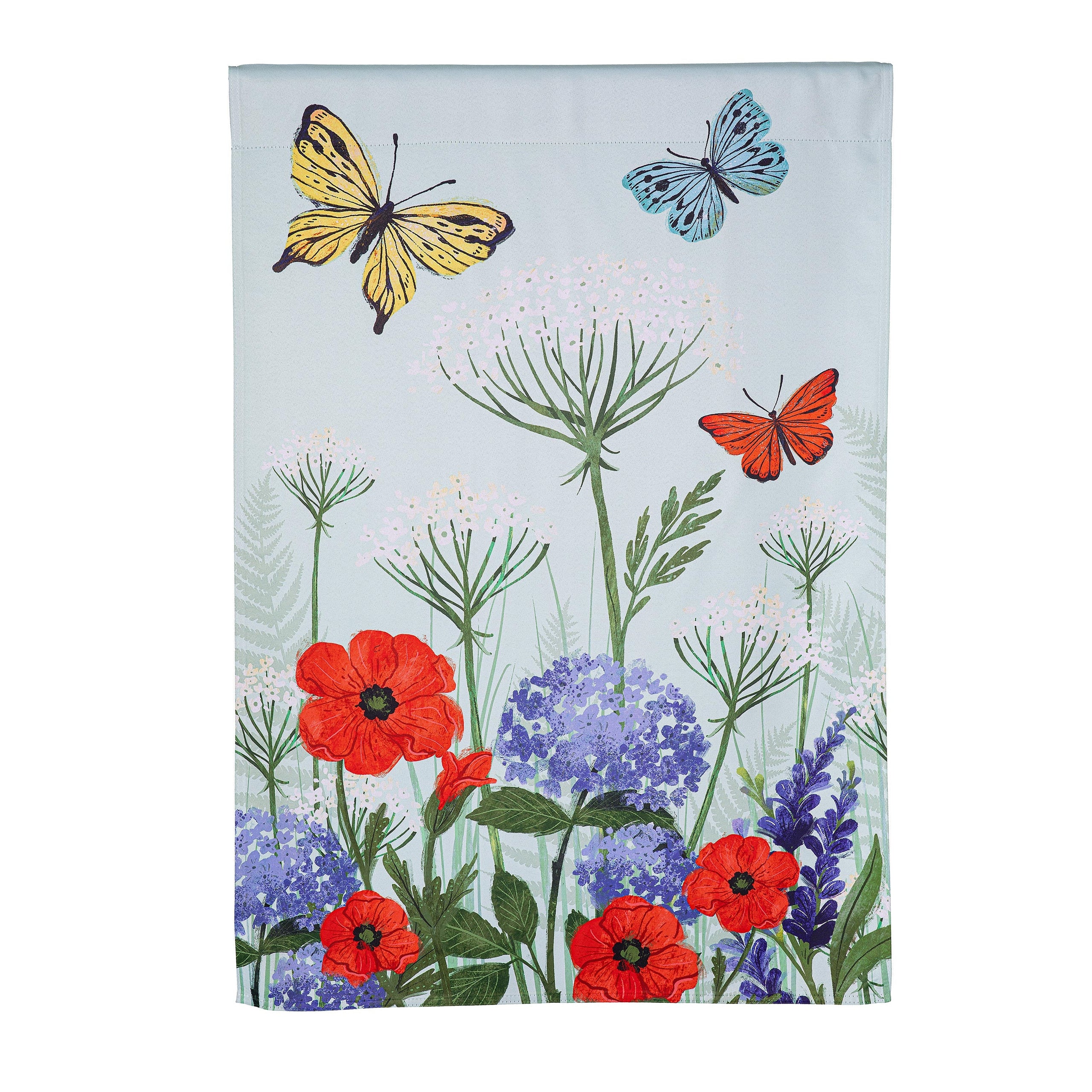 Greenhouse Retreat Floral Suede House Flag