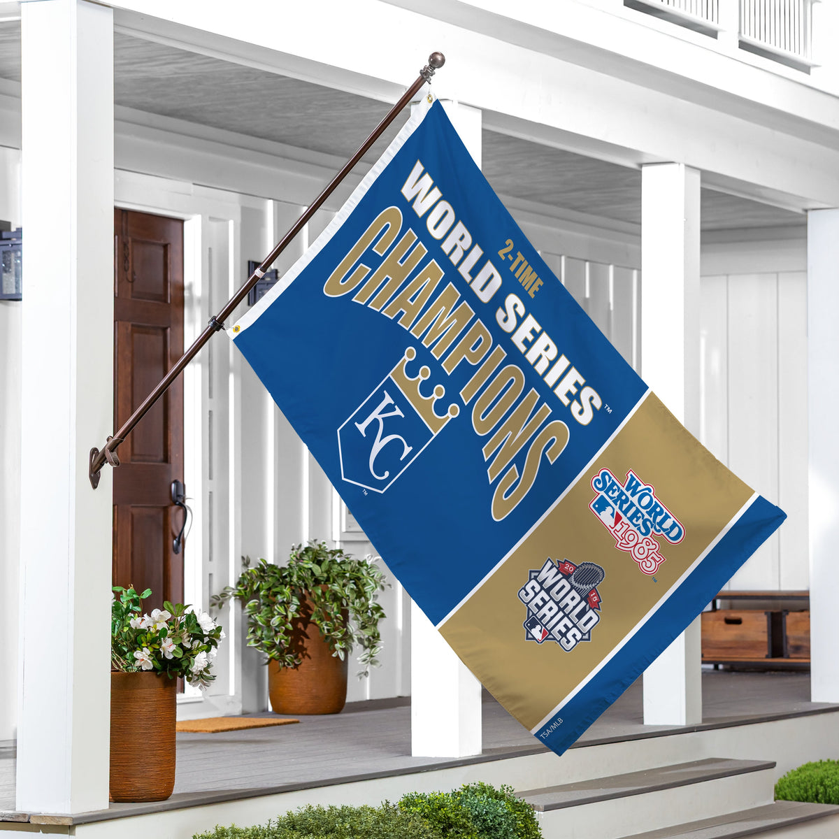 Kansas City Royals Single Sided Flag w/ 2 Grommets, 3'x5' Multi Win Flag