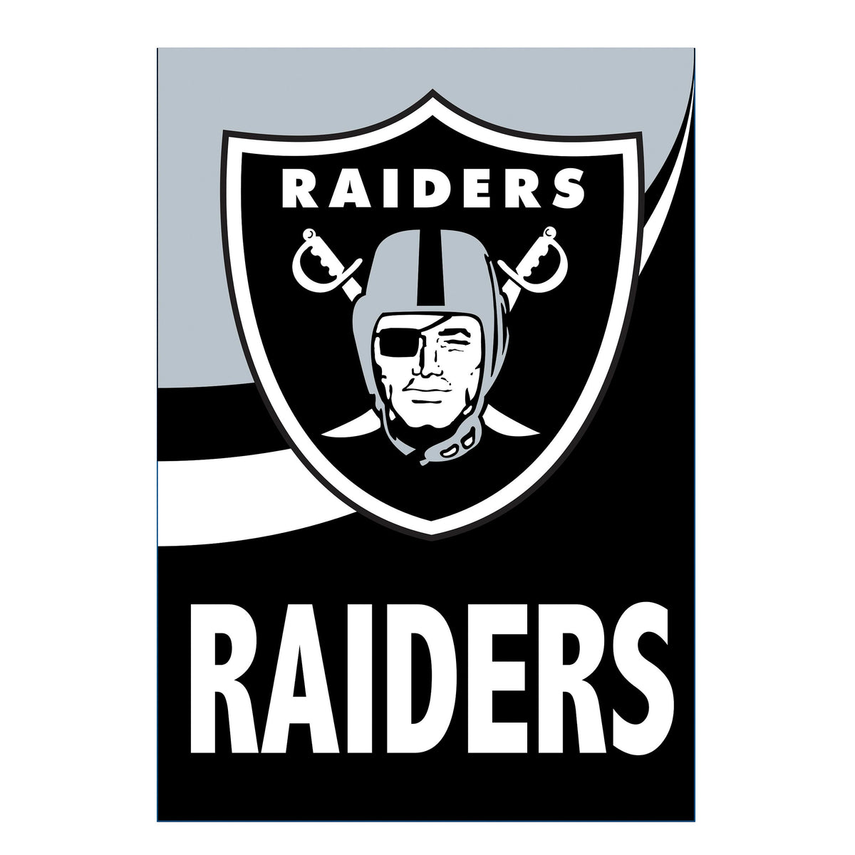 Las Vegas Raiders Burlap Flag House Size