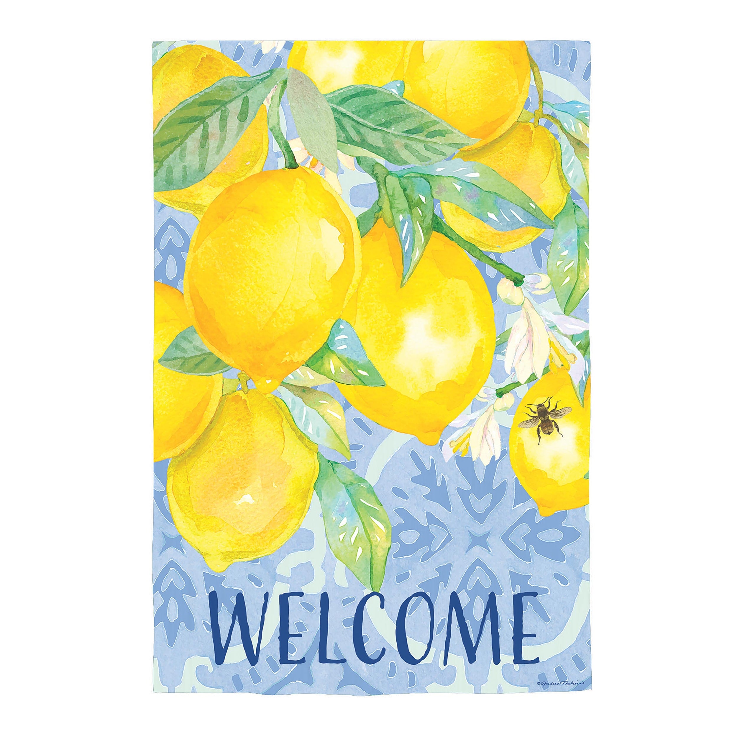Lemon Tree Suede House Flag