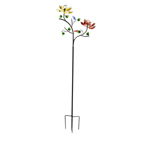 Solar Double Flower Spinner, Yellow/Orange