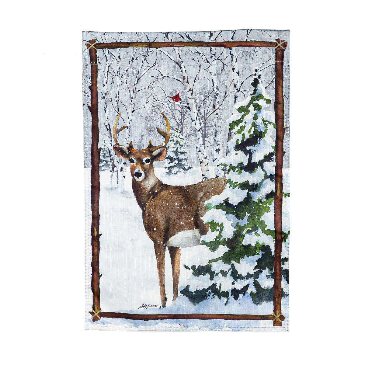 Winter's Whisper Garden Strie Flag