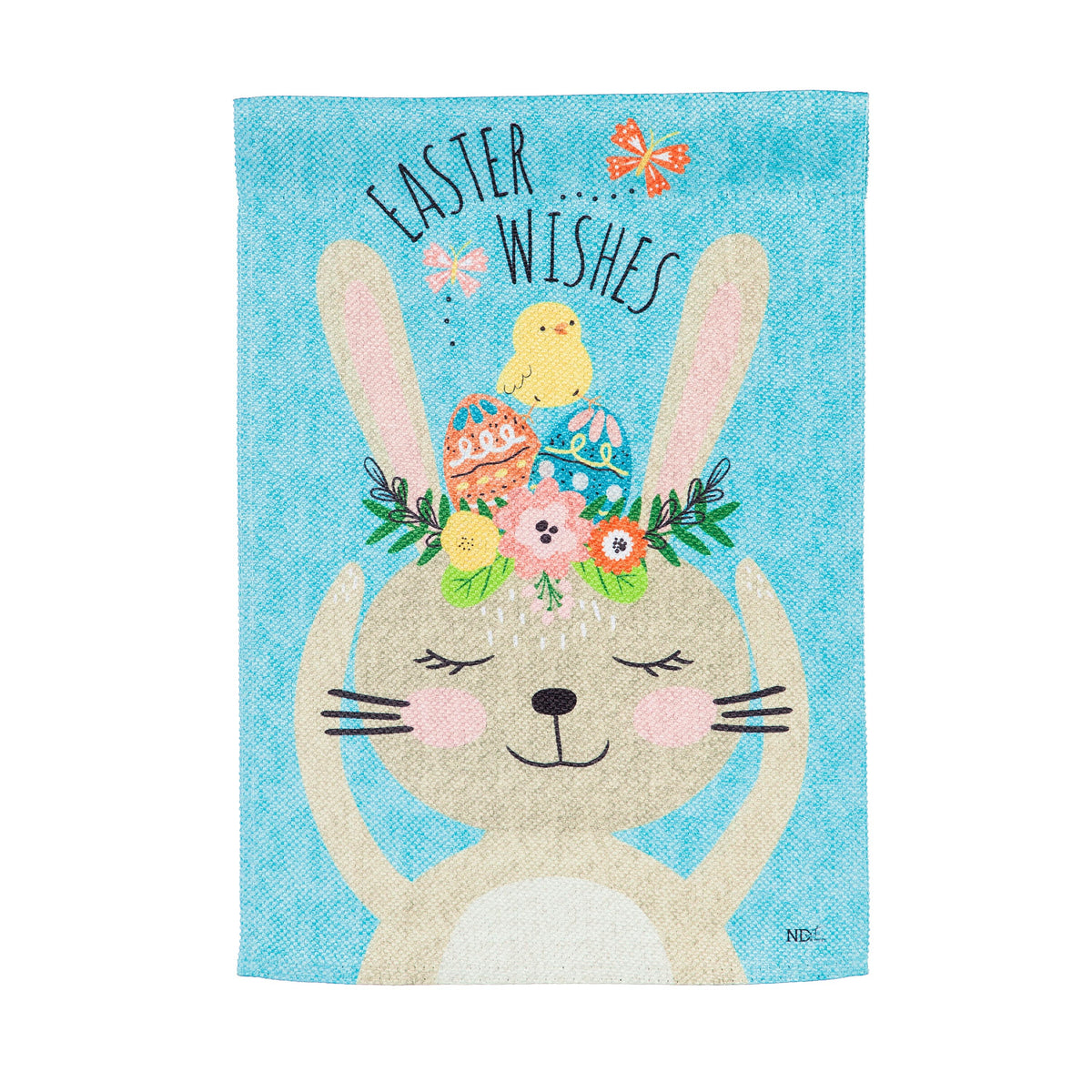 Easter Wishes Garden Textured Suede Flag