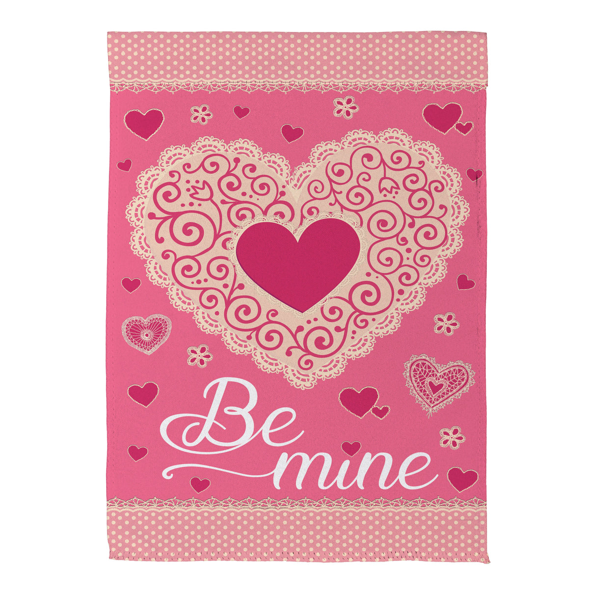 Laced Heart Be Mine Suede House Flag