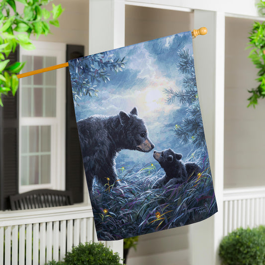 My Little Bear Suede House Flag