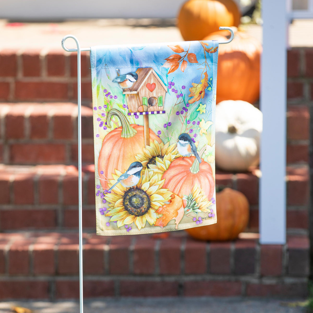 Autumn Greetings Garden Suede Flag